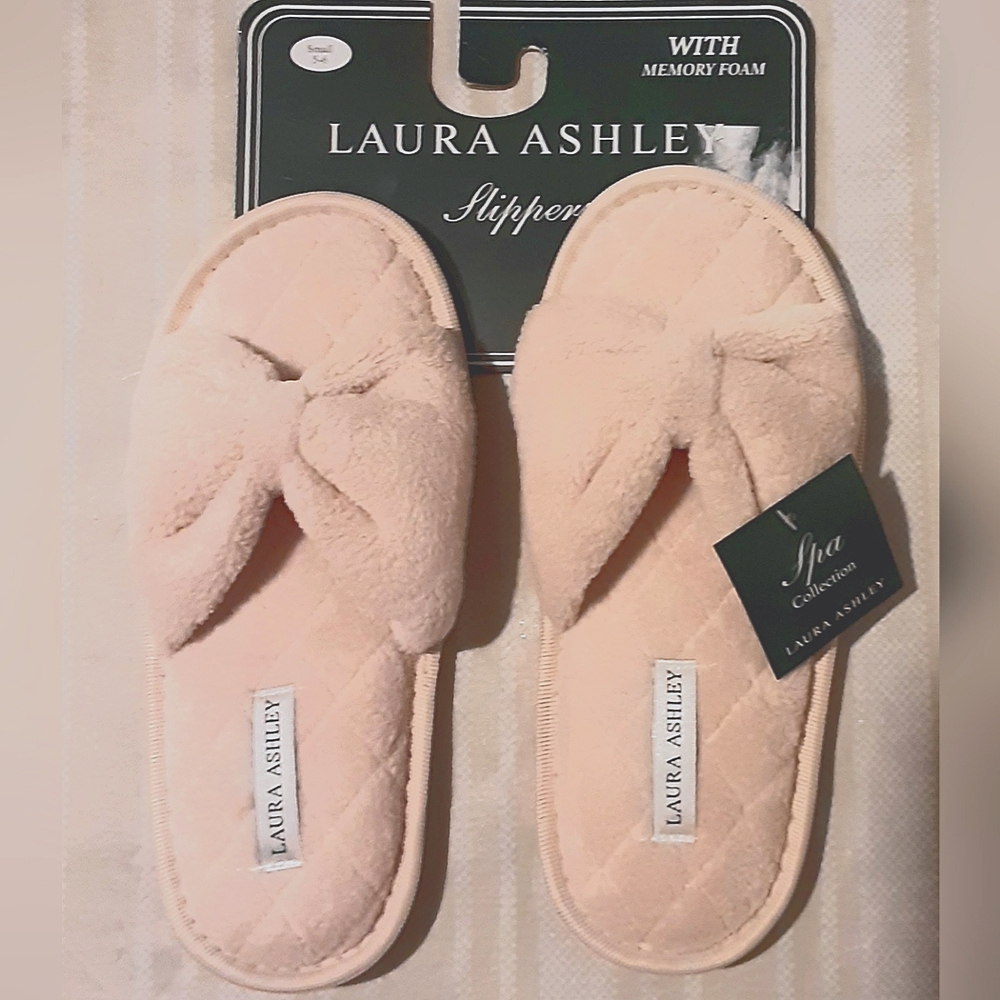 NEW Laura Ashley Slippers with Memory foam